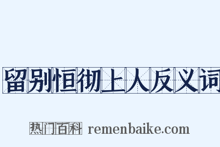 留别恒彻上人反义词是什么意思的图片
